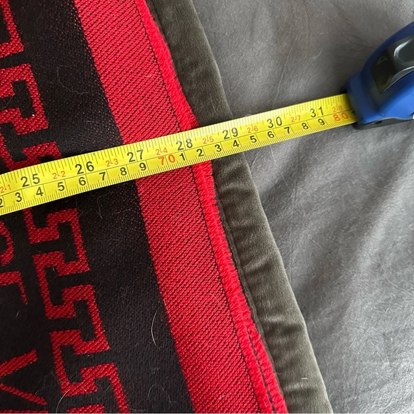 Versace Oversized Red and Black Scarf - Picture 7 of 7